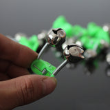 20 Pcs Fishing Rod Tip Bite Alarm Bells for Day and Night Fishing