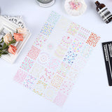 50PCS 3D Floral Self Adhesive Nail Stickers for DIY Nail Art Decoration