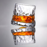 4PCS 180ml Spinning Whiskey Glasses for Bourbon Scotch Liquor and Cocktails Style 2