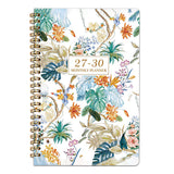 2027 to 2030 A5 Spiral Four Year Planner Notebook Monthly Goals Style 1