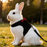Rabbit Vest Harness Leash Lead Small Animal Pet Mesh Hamster Bunny Traction Rope Black