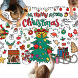 Xmas Giant Coloring Paper Tablecloth Banner Christmas Poster Crafts