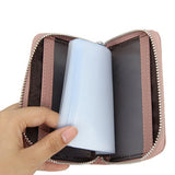 Men's Credit Card Holder Leather Wallet Business Case Slim ID Purse Pink