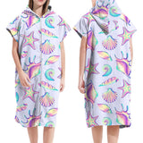 Hooded Zip Up Changing Robe Adult Microfiber Beach Towel Poncho Style 2