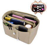 Thick Felt Tote Bag Organizer Insert with Multiple Pockets Beige