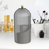Toothbrush Holders with Sliding Lid Rotating Bathroom Organizer Countertop for Vanity Makeup Brushes Holder Black