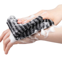 2 PCS Extra Long Exfoliating Back Scrubber Adult Bath Washcloth for Smooth Skin Black