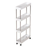 4 Tier Slim Rolling Storage Cart Bathroom Organizer for Kitchen & Laundry