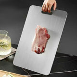 3PCS Dual Sided Stainless Steel Cutting Board with Hanging Hole for Home Restaurant