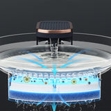 Pet Water Fountain Cat Dog Automatic Electric Drinking Dispenser with Red Light Indicator Black