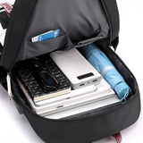 Girls Backpack for Middle School Students with USB Charging Port White