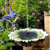 Solar Fountain Colorful Ring Lights with 8 Nozzles for Bird Bath Pond Pool Outdoor