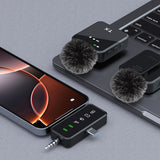 Wireless Lavalier Microphone Set Plug and Play Mic for Vlogging Podcasting Live Streaming