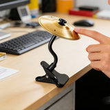 Clip-On Mini Desktop Cymbal Drum Musical Instrument Desk Toy for Music Lovers Gold