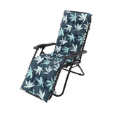 Patio Lounge Chair Cushion Floral Printed Lounger Cushions with Ties Dark Green