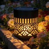Solar Mandala Projection Wall Light Decorative for Yard Garden Post  Backyard Decor Style 1