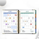 2027 A5 Weekly Planner Notebook Hardcover Calendar January to December Black