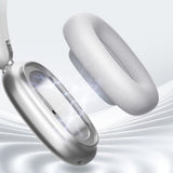Over Ear Bluetooth Wireless Headphones Lightweight Foldable for Travel Home and Office Silver