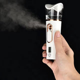 Portable USB Rechargeable Facial Mist Sprayer Mini Humidifier for Travel Home White