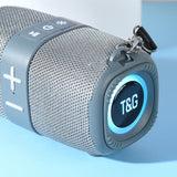 Portable Bluetooth Speakers Wireless Speaker with TF AUX FM for Shower Pool Party Grey