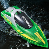 Remote Control Boat Rechargeable with LED Lights for Pool and Lake Green