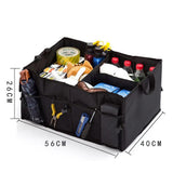 Collapsible Car Trunk Organizer with Multi-Compartments for Tools & Storage