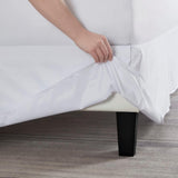 Pleated Bed Skirt Easy Fit Bed Drop Wrap White