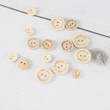100pcs Engineered Wooden Button Craft Sewing DIY Handmade With Love Wooden Buttons