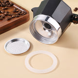 Replacement Silicone Gasket Aluminium Filter Set for Moka Pot