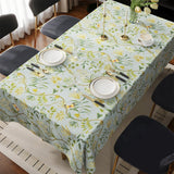 Table Cloth Waterproof Tablecloth Oil Proof Spill Proof Cloth for Dining Camping Green
