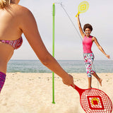 Backyard Tetherball Tennis Set Outdoor Swingball Playing Tennis Ball and Paddle Set
