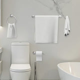 4 Pcs Stainless Steel Bathroom Hardware for Bathroom Wall Mounted Silver