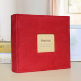 200 Pocket Photo Album with Writing Space for Wedding Family Photos Red