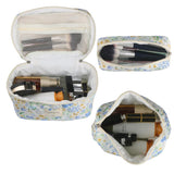 3Pcs Set Travel Makeup Bags Cosmetic Bag Aesthetic Floral Toiletry Organizer Bags Style 5