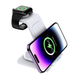 3-in-1 Wireless Charging Dock for iPhone Apple Watch AirPods USB Powered Charging Station White