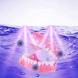 Ultrasonic Retainer Cleaner Machine 45kHz Ultrasonic Dentures Cleaner for Night Guards Braces  Aligner White
