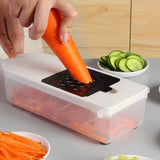 7-In-1 Vegetable Chopper Food Chopper with Container Kitchen Slicer Fruit Cutter