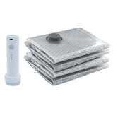 Electric Vacuum Storage Bags Set with Compact Rechargeable Pump Space-Saving Organizer for Clothes Bedding Travel - 15Pcs Set