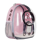 Space Capsule Pet Backpack Carrier with Bubble Window for Cats Dogs Pink