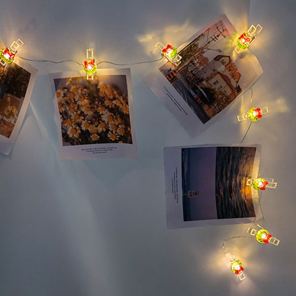 1.1M Christmas Photo Clip Light 10LEDs Fairy String Lights Wall Hanging Pictures Bedroom Wedding Decor Garland Style