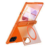 Shock Resistant Phone Case Compatible With Galaxy Z Fold 8 with Screen Protector Orange