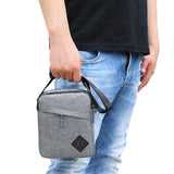 Men's Oxford Crossbody Shoulder Bag – Adjustable Strap Multi-Pocket Messenger Bag Gray