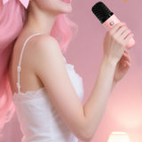 Mini Karaoke Machine – Portable MP3 Player with 2 Wireless Mics Toys & Gifts Pink