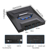 7-in-1 External CD DVD Drive USB3.0 Type-C Writer Burner Player for Laptop Windows