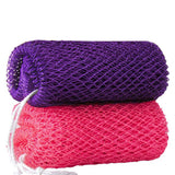 2Pcs African Style Net Bath Sponge Quick-Drying Nylon Scrubbers Purple and Pink