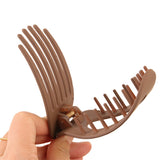 Set of 4 Flat Hair Clips Stylish Plastic Claw Clips