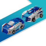 Collision Dinosaur Car Toy Magnetized Vehicles Transform into Dinosaurs for Kids Blue