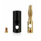 40 PCS Connector 4mm Gold Plated Banana Audio Speaker Plugs for Audio Black