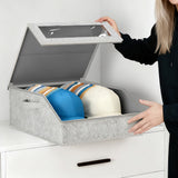 Stackable Hat Storage for Baseball Caps Holds up to 30 Caps Hat Organizer for Closet Grey