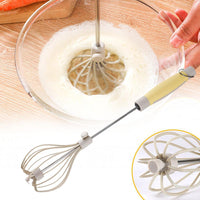 Semi-automatic Egg Beater Adjustable Stainless Steel Egg Mixer